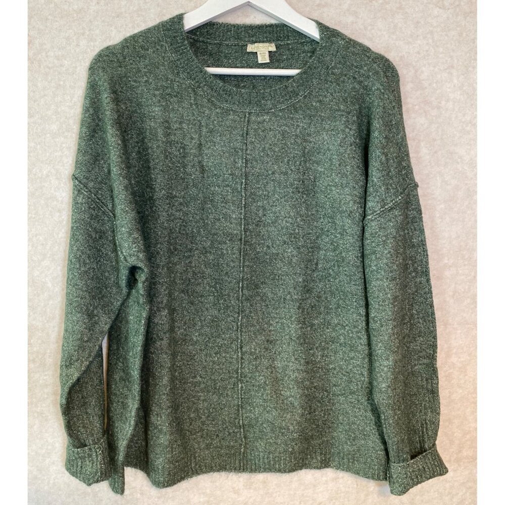 Legendary Outfitters XL Green Crew Neck Sweater Corded Front